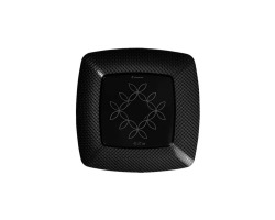 PRATO QUADRADO 15CM PRETO C/10 STRAWPLAST