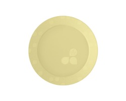 PRATO REDONDO 15CM AMARELO CANDY C/10 STRAWPLAST