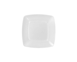 PRATO QUADRADO 15CM BRANCO C/10 STRAWPLAST