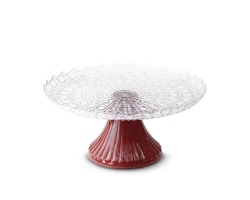 BOLEIRA CAKE RENDA 19CM - VERMELHO CEREJA TASIL