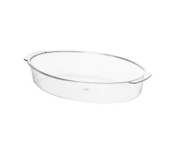 TRAVESSA ACRILICA OVAL GRD. 23X37CM - TRANSPARENTE TASIL