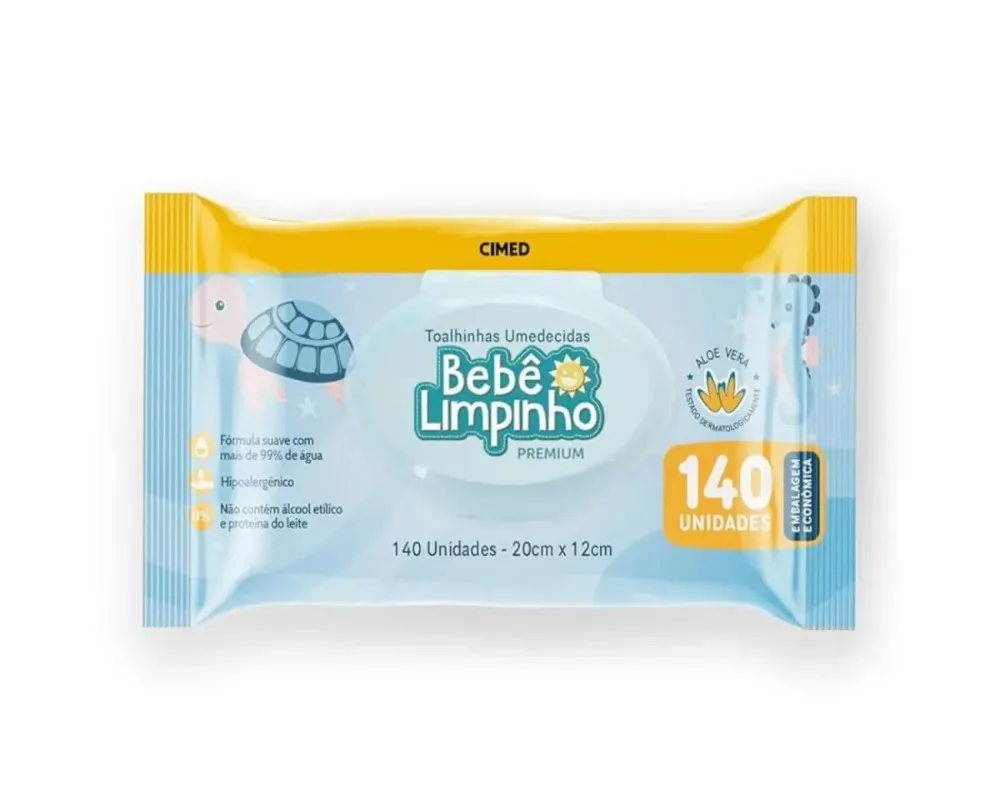 TOALHA UMEDECIDA BEBE LIMPINHO 140UN