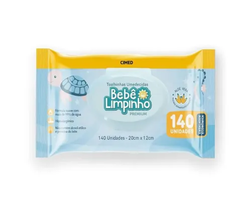 TOALHA UMEDECIDA BEBE LIMPINHO 140UN