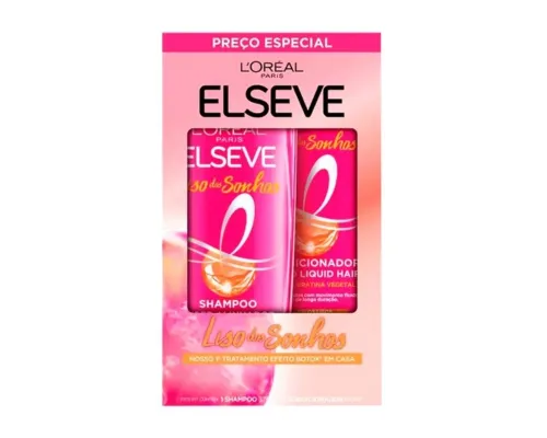 KIT ELSEVE LISO DOS SONHOS SHAMPOO 375ML+CONDICIONADOR 170ML