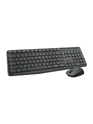Teclado e Mouse Logitech Sem Fio MK235 Preto