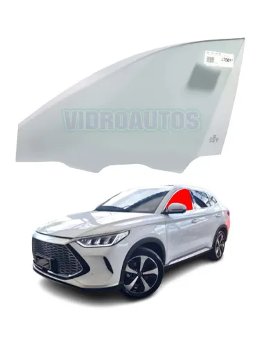 Vidro de porta dianteiro esquerdo byd song plus 2023 a 2025