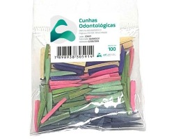 Cunha Anatômica de Madeira Colorida SortidaC/ 100 un - AAF do Brasil