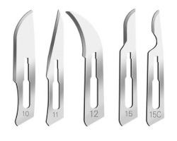 Lâmina de Bisturi de Aço Carbono Estéril 15C C/ 100 Un - Solidor