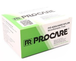 Fio de Sutura de Nylon 1/2 4.0 Preto C/24 - Procare