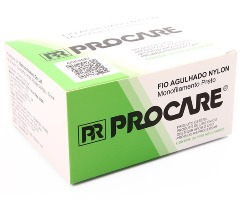 Fio de Sutura de Nylon 1/2 5.0 Preto C/24 - Procare