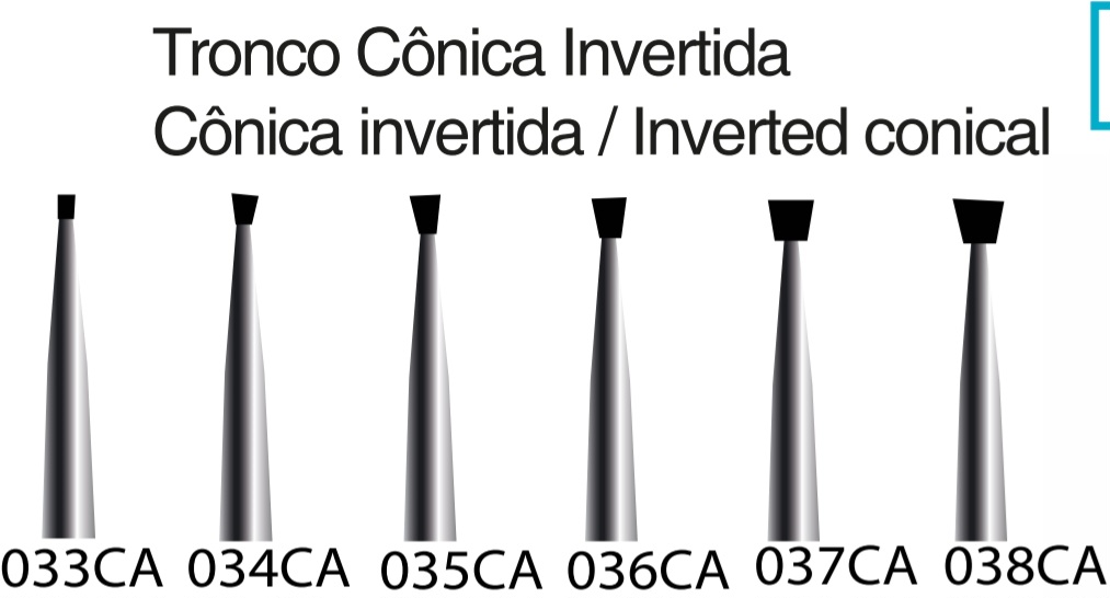 Broca Ponta Diamantada Tronco Cônica Invertida - Fava