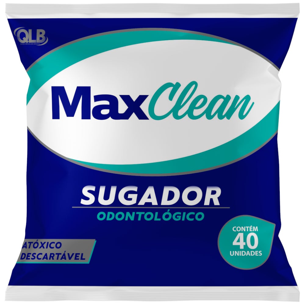 Sugador Plastico Descartavel Colorido 40un Max Clean - SSplus