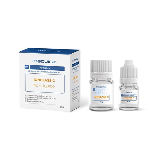 Ionômero de Vidro C Ionglass Kit 15g Po + 10ml Liq - Maquira