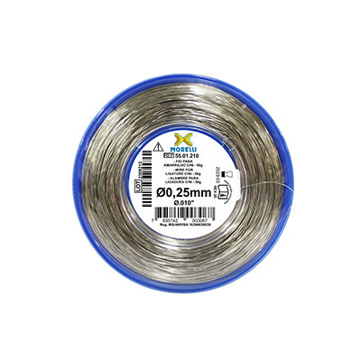 Fio para Amarrilho CrNi Redondo Ø0,25mm (.010") em Rolo 50g - Morelli