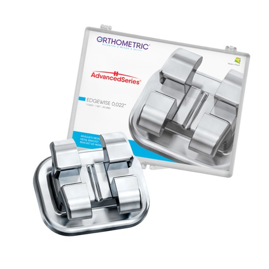 Bráquete de Aço Advanced Series Edgewise 022 C/ Gancho - Orthometric