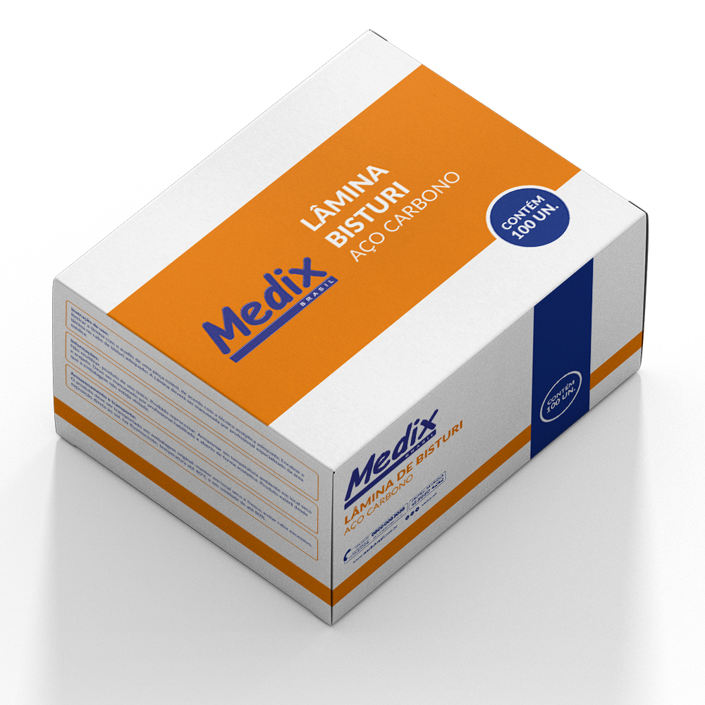 Lamina Bisturi N12 Carbono C/100 und - Medix