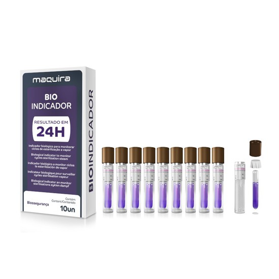 Indicador Biológico Bio-Indicador 24horas 10 und - Maquira