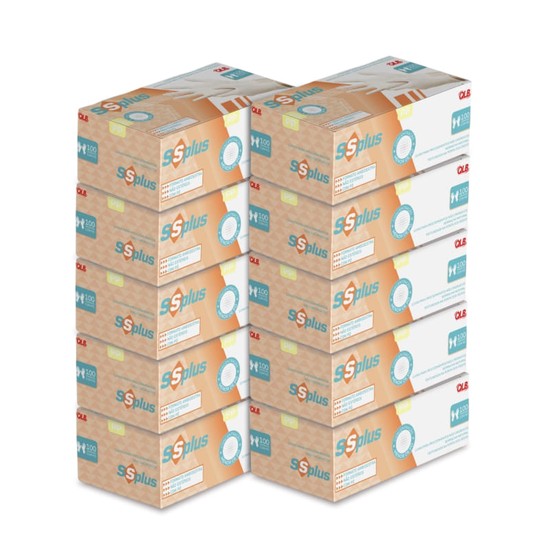 Kit 10 Caixas Luva para Procedimento de Látex com Pó - SSPlus