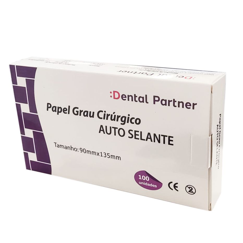 Envelope Papel Grau Cirúrgico 90x135mm C/100 - Partner